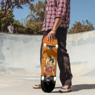 Japansk drak tatuering samuraj krigare mini skateboard bräda 18,5 cm