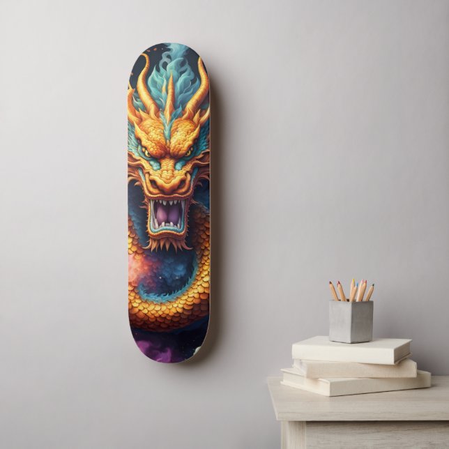 Japansk drake mini skateboard bräda 18,5 cm (Väggkonst)