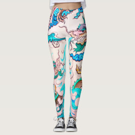 JAPANSK drakedamasker Leggings