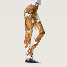 Japansk draketatueringdamasker leggings