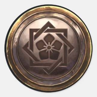 Japansk emblem (Kamon) Runt Klistermärke