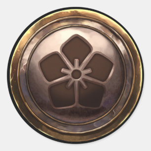 Japansk emblem (Kamon) Runt Klistermärke