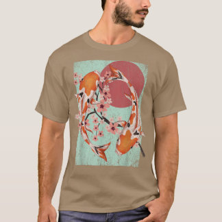 Japansk estetik Blommar Sakura Koi Fish Cherry T Shirt