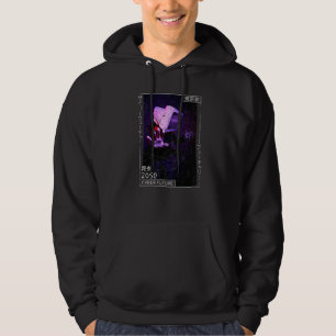 Japansk estetisk cyberpunk Cyborg Japanska 90-tale Hoodie
