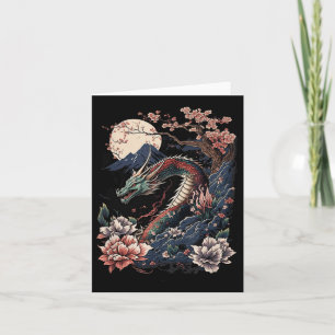 Japansk estetisk dragon Japansk Art Japan Tatto Kort