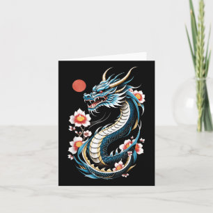 Japansk estetisk dragon Japansk Art Japan Tatto Kort