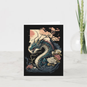 Japansk estetisk dragon Japansk Art Japan Tatto Kort