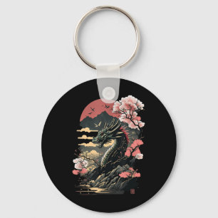 Japansk estetisk dragon Japansk Art Japan Tatto Nyckelring