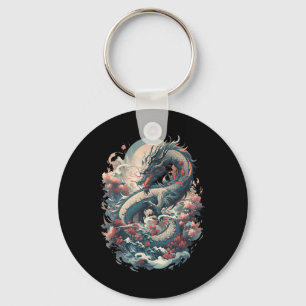 Japansk estetisk dragon Japansk Art Japan Tatto Nyckelring