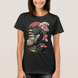 Japansk estetisk dragon Japansk Art Japan Tatto T Shirt