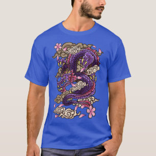 Japansk estetisk dragon Tattoo stil Sakura Cher T Shirt