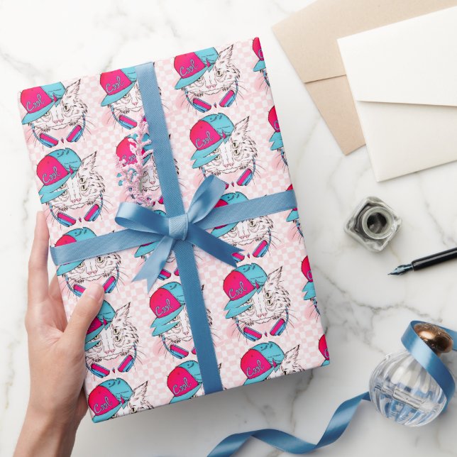 Japansk estetisk Kawaii Katt Inpackningspapper Presentpapper (Gifting)