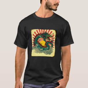 Japansk estetisk röd drakesymbol kanji Japan T Shirt
