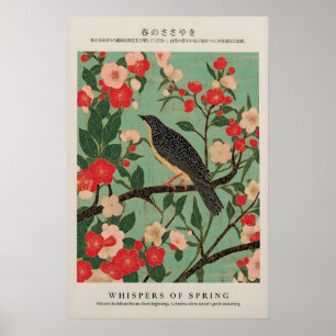 Japansk Fågel Giclée Tryck Ukiyo-e Asiatisk Natur