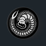 Japansk Family Crest-Centipede Knapp<br><div class="desc">Den här knappen har en design som inspirerats av traditionella japanska "Kamon"-symboler. Kamon är familjeskapare som i århundraden har använts i Japan för att företräda familjer och klorna, djupt rotade i den japanska historien och kulturen. Kamonformgivning innehåller ofta motiv som växter, djur och geometriskt mönster. Med den här knappen tolkar...</div>