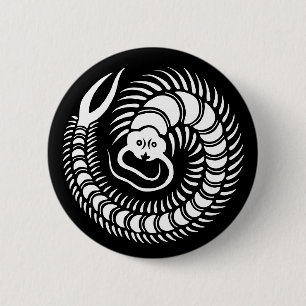 Japansk Family Crest-Centipede Knapp