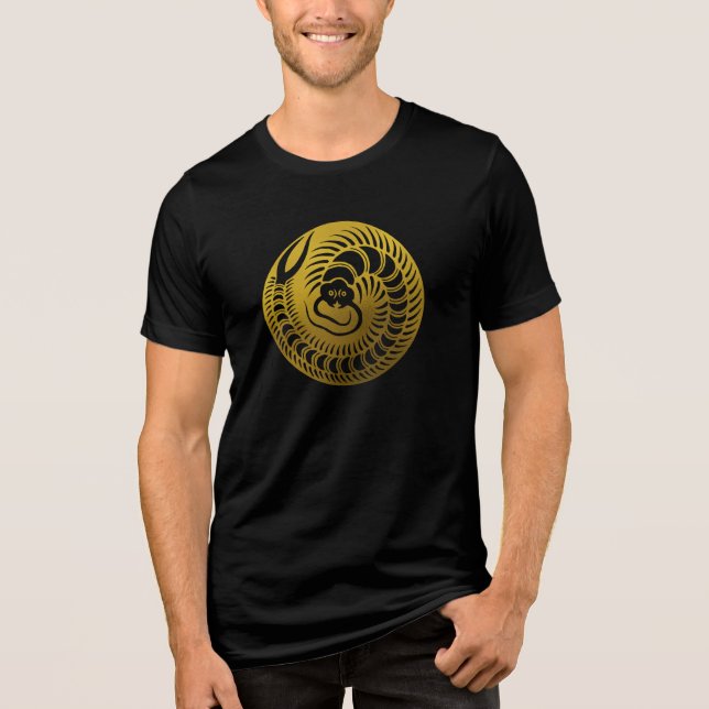 Japansk Family Crest-Centipede T Shirt (Framsida)
