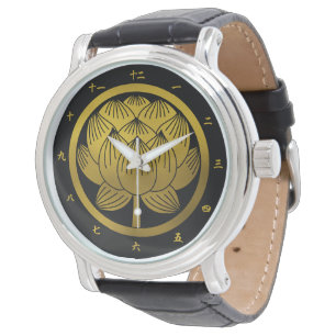 Japansk Family Crest-Lotus Armbandsur