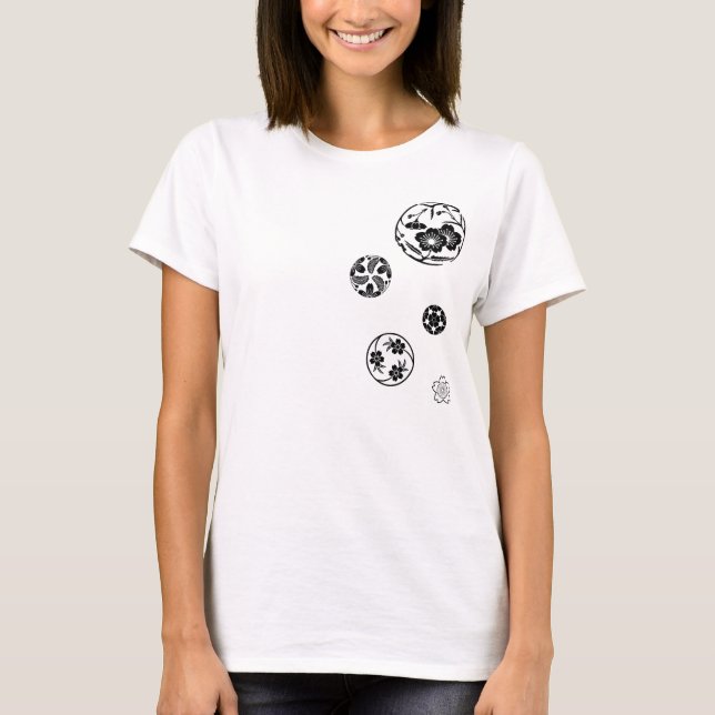Japansk Family Crest Sakura T Shirt (Framsida)