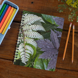 Japansk färgad Blommigt för Fern och Foliage Anteckningsbok