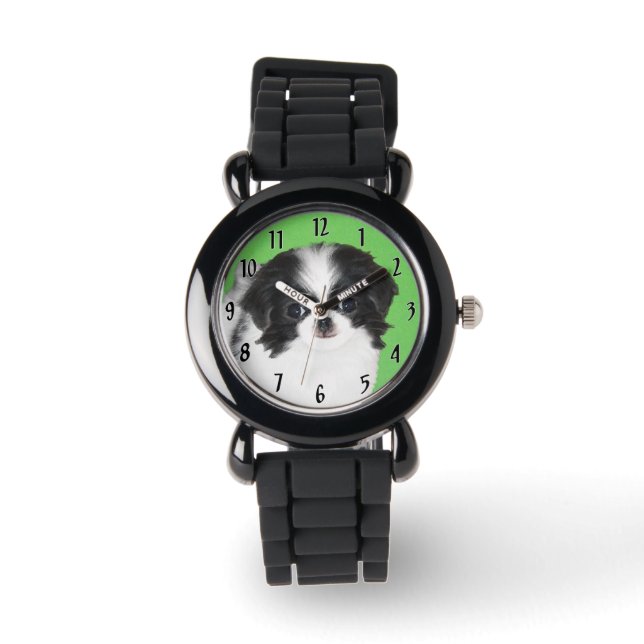 Japansk färgtonsfärg för kronfärgning - Hund Art Armbandsur (Framsida)