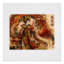 Japansk Fenix Geisha-konst | Mytologisk design