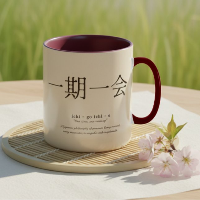 Japansk filosofi mindfulness Zen present kaffekopp (Every moment is irreplaceable - a thoughtful and meaningful gift)