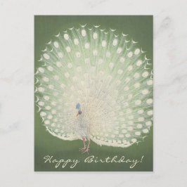 Japansk Fine Art | Peacock | Födelsedagsvykort Vykort