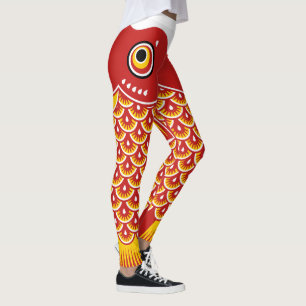 Japansk fisk Koinobori Patterned Leggings
