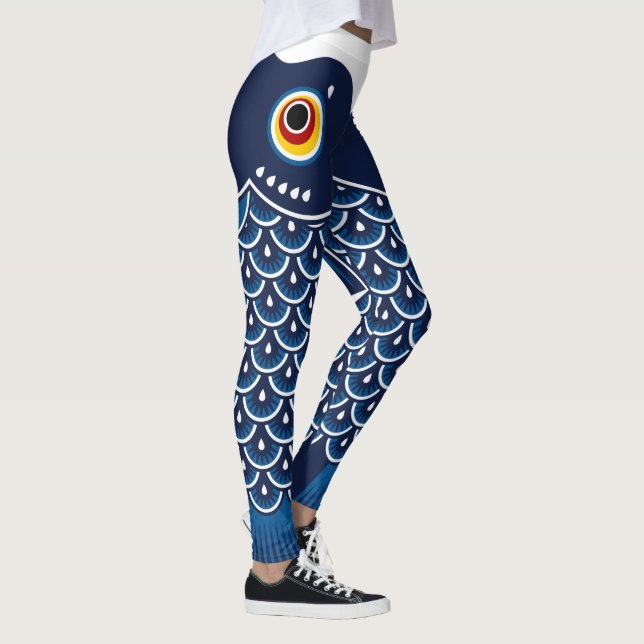 Japansk fisk Koinobori Patterned Leggings (Höger)