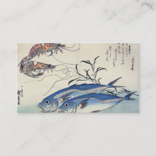 JAPANSK FISK- och RÄKAvisitkort Visitkort