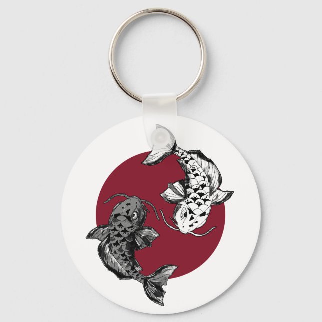 Japansk fiskcirkel nyckelring (Framsida)