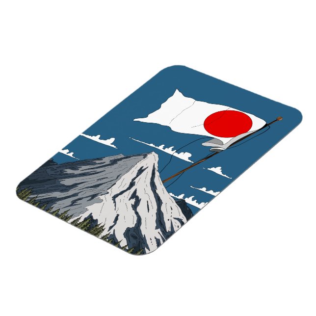 Japansk flagg-resaaffisch magnet (Vänstra Sidan)
