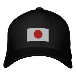 Japansk flagga broderad flexfit wool hat keps