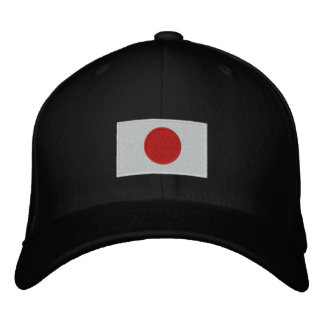 Japansk flagga broderad flexfit wool hat keps