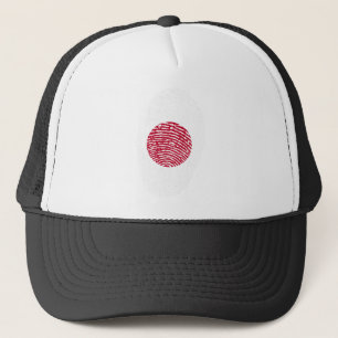 Japansk Flagga Fingerprint Land Pride Identitet Keps