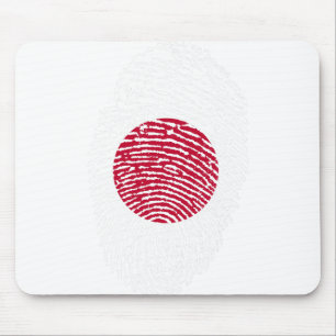 Japansk Flagga Fingerprint Land Pride Identitet Musmatta