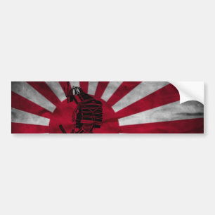 Japansk flagga för Samurai Bildekal
