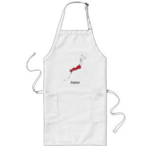 Japansk flagga inom souvenirdesign för karta långt förkläde