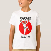 Japansk Flagga med Karate Sloth