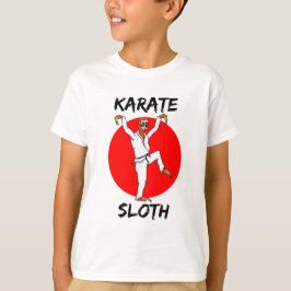 Japansk Flagga med Karate Sloth T Shirt