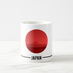Japansk flagga, Mount Fuji, Japan Kaffemugg