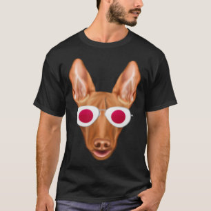 Japansk Flagga Pharaoh Hound Hund Japan Pocket T Shirt
