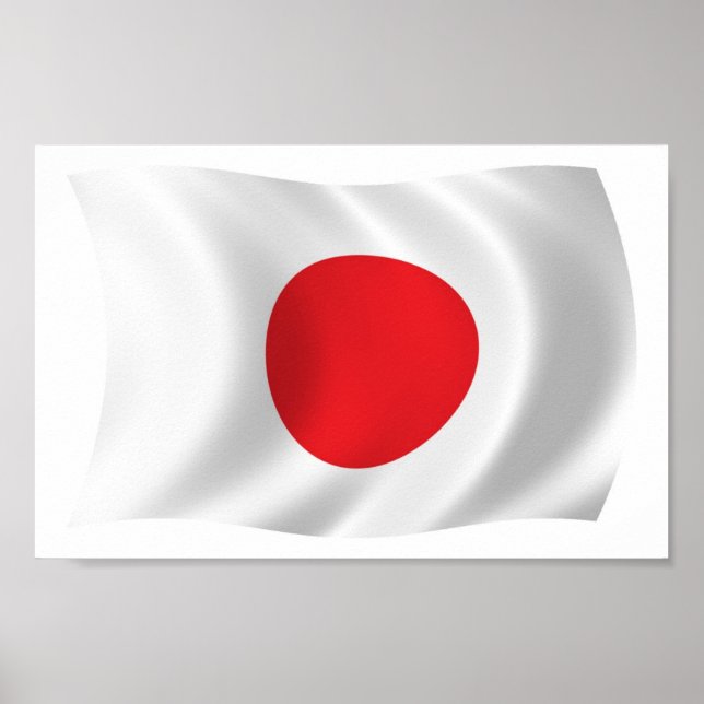 Japansk Flagga Poster utskrift (Framsidan)
