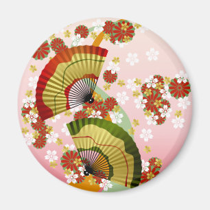 Japansk fläkt 3 magnet
