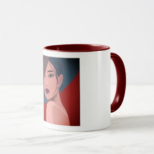 Japansk flicka – elegant modern estetisk koncept mugg
