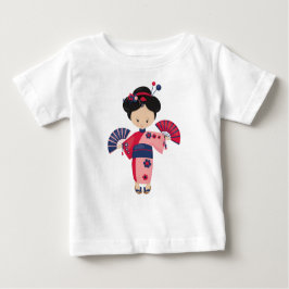 Japansk flicka, Japan, söt flicka, rosa kimono T Shirt