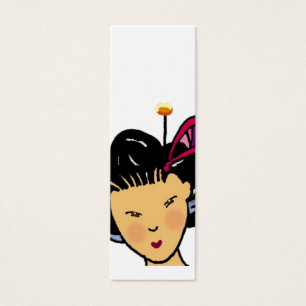 Japansk flicka litet visitkort