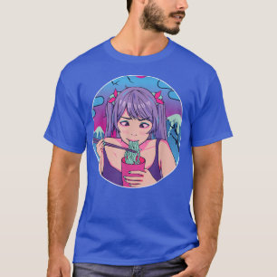 Japansk flicka Noodles Anime Manga Graphic Art Jap T Shirt