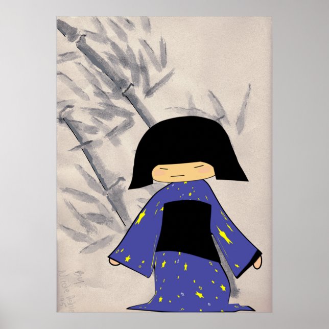 Japansk flicka poster (Framsidan)